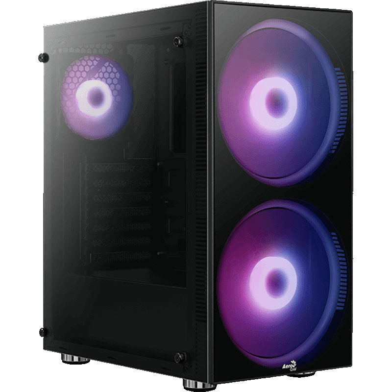 Carcasa Python RGB Tempered Glass Black