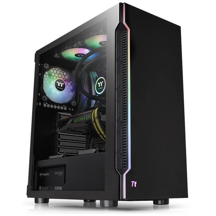 Carcasa CH200 RGB Tempered Glass Black