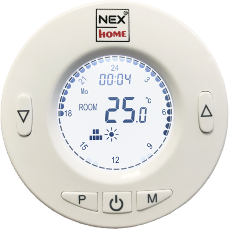 Pachet 8 termostate NEX HOME Wireless Programabile cu Display 1 modul de conectare Regleaza curgerea apei prin Calorifer