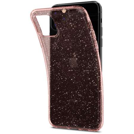Husa Spigen Liquid Crystal Glitter Rose Quartz pentru Apple iPhone 11 Pro Max