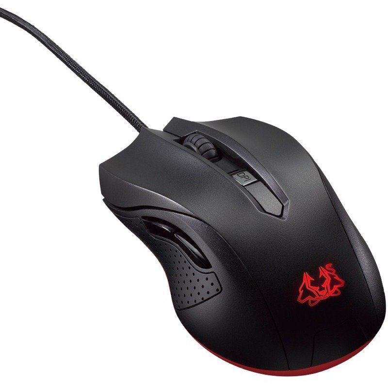 Mouse gaming Cerberus Ambidextru Indicator LED 6 Butoane Negru