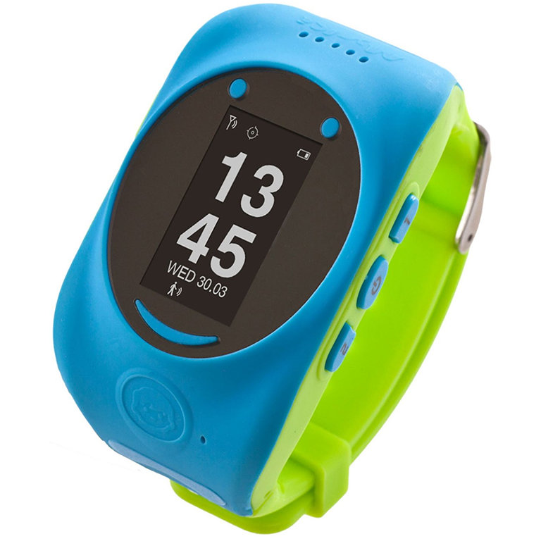 Smartwatch Localizare GPS Functie SOS Ecran LCD Blue Green