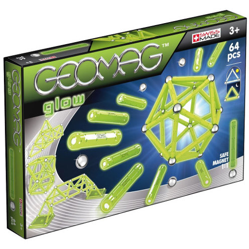 Set de constructie Magnetic Glow 64 piese