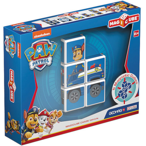 Set de constructie Magnetic Magicube Paw Patrol Chase Politistul