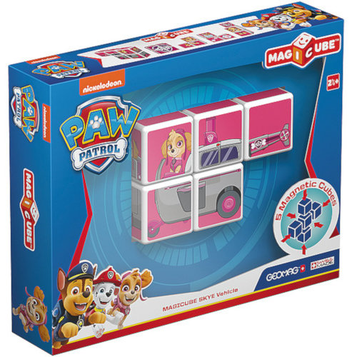 Set de constructie Magnetic Magicube Paw Patrol Elicopterul lui Skye