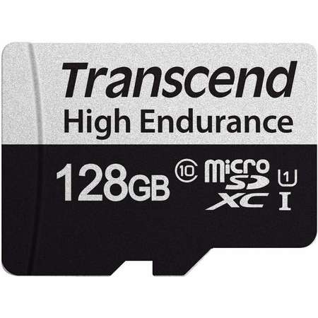 Card de memorie Transcend 128GB High Endurance UHS-I U1 Class 10 + Adaptor
