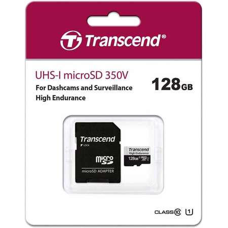 Card de memorie Transcend 128GB High Endurance UHS-I U1 Class 10 + Adaptor