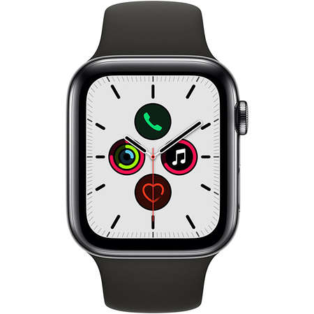 Smartwatch Apple Watch Series 5 GPS Cellular 44mm Space Black Stainless Steel Case Black Sport Band S/M & M/L