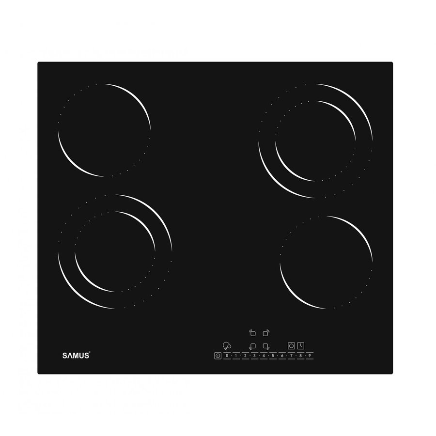 Plita Vitroceramica PSVM-64BG6 60cm 4 arzatoare Negru