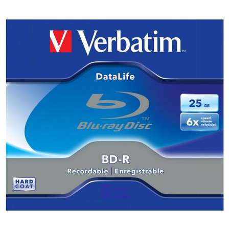 Mediu Optic Verbatim BD-R SL Datalife 25GB 6X Jewel Case No ID