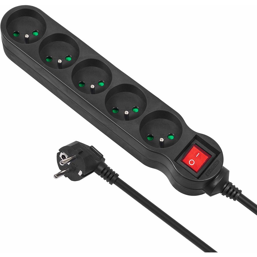 Prelungitor MCE184 5 prize 3m Black