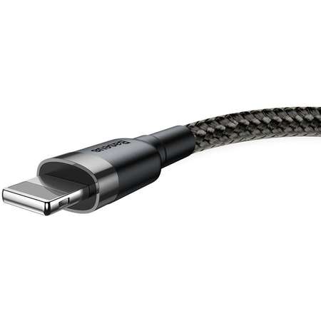 Cablu de date Baseus Cafule USB/Lightning 3m Negru/Gri
