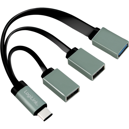 Hub USB UA0315 1x USB 3.2 gen 1 + 2x USB 2.0 Black