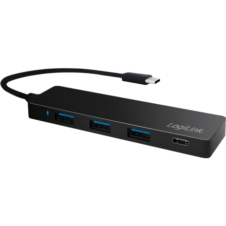 Hub USB UA0311 4x USB 3.2 gen 1 + 1x USB-C Black