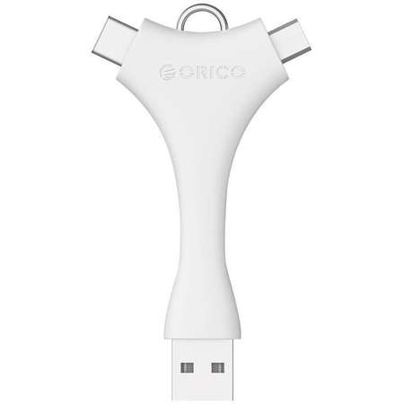 Adaptor Orico C1 Dual Port Portable USB Type C si MicroUSB White