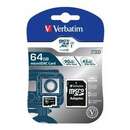 Verbatim Pro microSDXC 64GB Clasa 10 + Adaptor SD