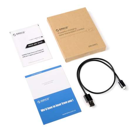 Cablu USB Orico ADC-10 Micro-A male - Type-A male Black