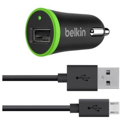 Incarcator Auto F8M887BT04-BLK MicroUSB 12W Negru