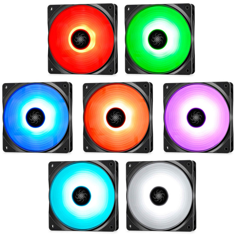 Ventilator pentru carcasa Deepcool RF120M 120mm RGB LED 5-fan pack — imaginea 5