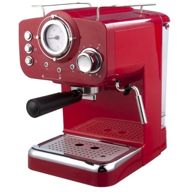 Espressor cafea KM-501 R Presiune 15 bar Capacitate apa 1.25 Litri Putere 1100W Rosu