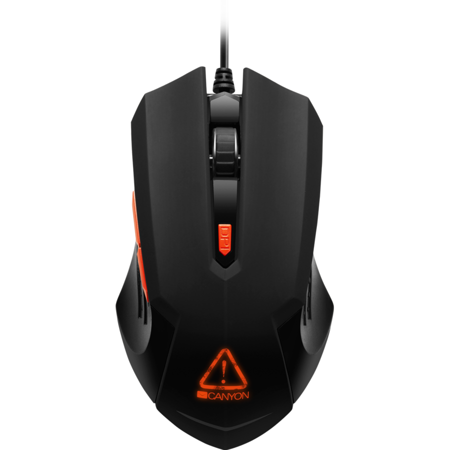 Mouse Gaming Star Raider RGB USB Black Orange