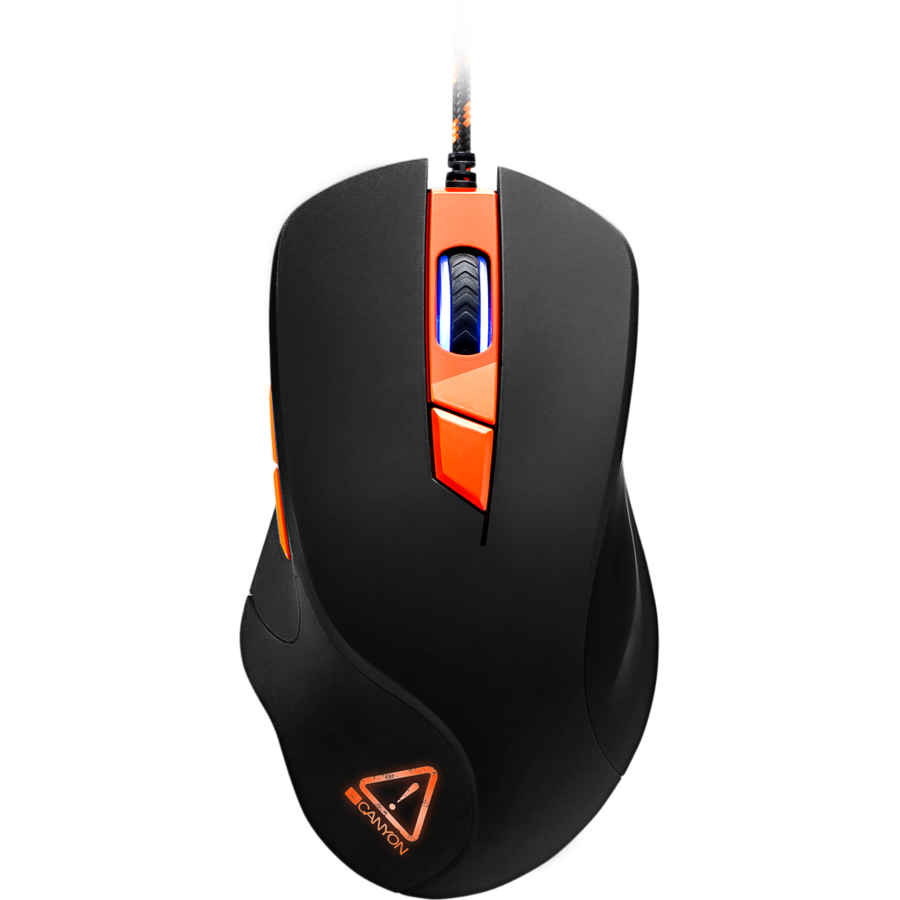 Mouse Gaming CND-SGM03RGB RGB USB Black Orange