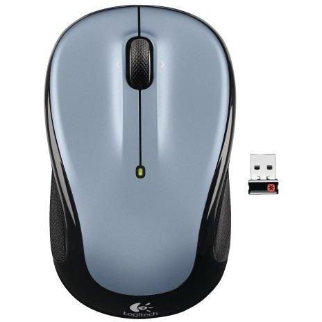 Mouse Wireless M325 Light Black Silver