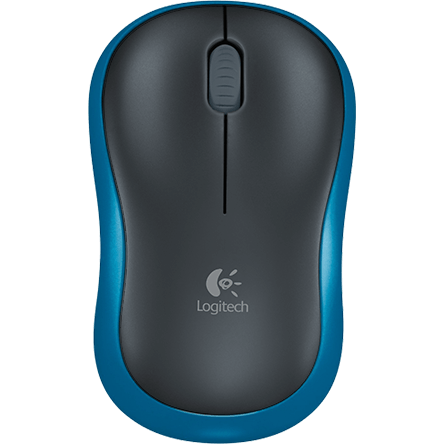 Mouse Wireless Logitech M185 Black Blue