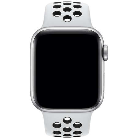 Curea smartwatch Apple Watch 40mm Nike Band Pure Platinum Black Nike Sport Band - S/M & M/L