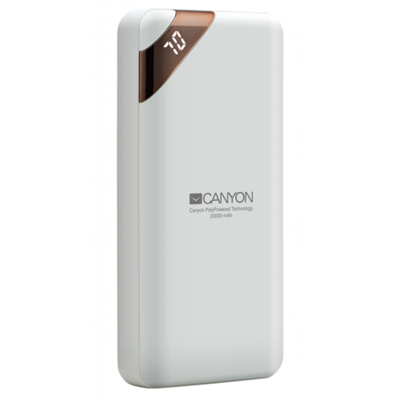 Acumulator extern Canyon Compact 20000mAh 2x USB White