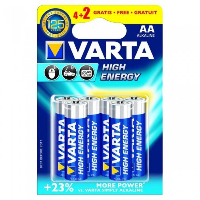 Baterii Varta High Energy AA blister 4+2 bucăți