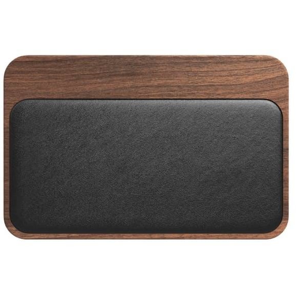 Statie de incarcare universala cu suprafata din lemn de nuc si piele naturala Wireless Base Station Maro