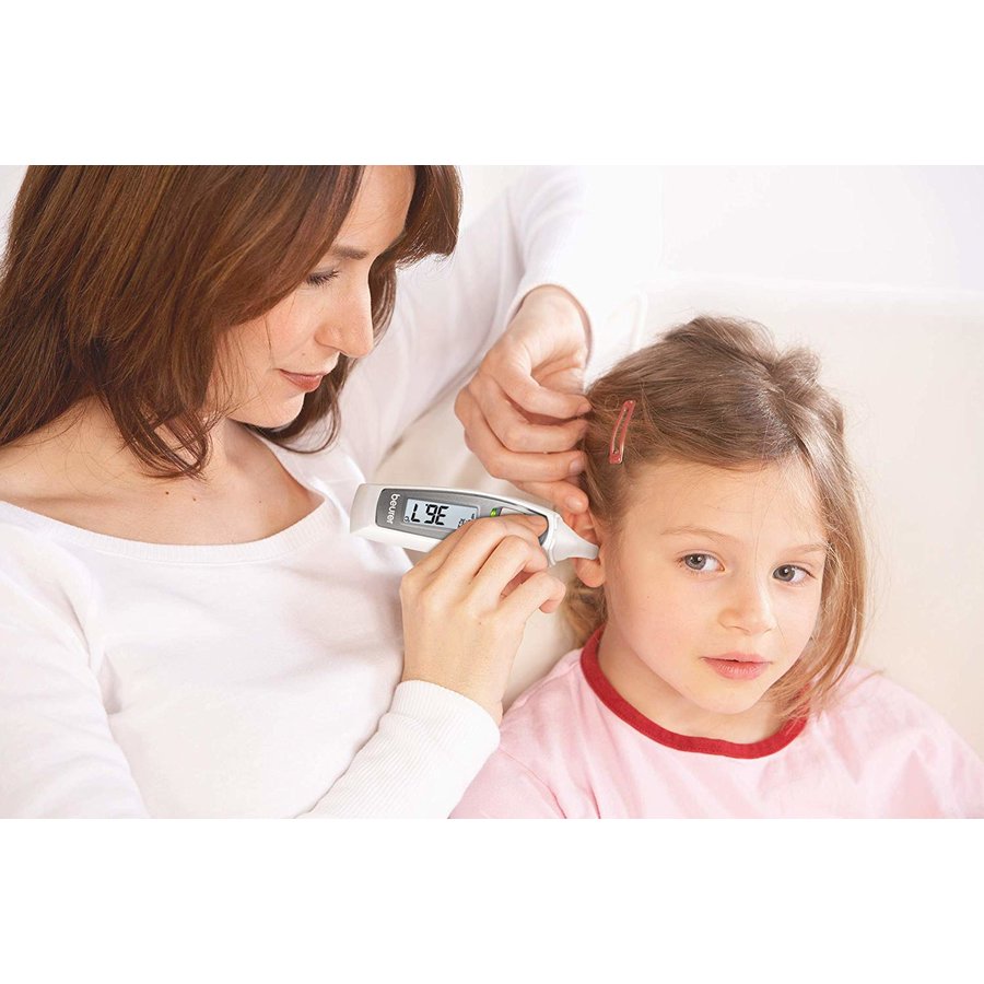 Termometru electronic Beurer FT65 Multifuncțional Alarma vizuală in caz de febra Măsurare in ureche și la frunte Alb — imaginea 3