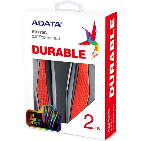HDD extern ADATA Durable HD770 2TB Red IP68 Certificate