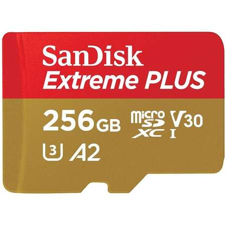 Card Sandisk Extreme Plus MicroSDXC 256GB Clasa 10 + Adaptor SD