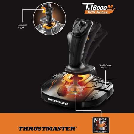Joystick Thrustmaster T.16000M FCS Hotas USB Black