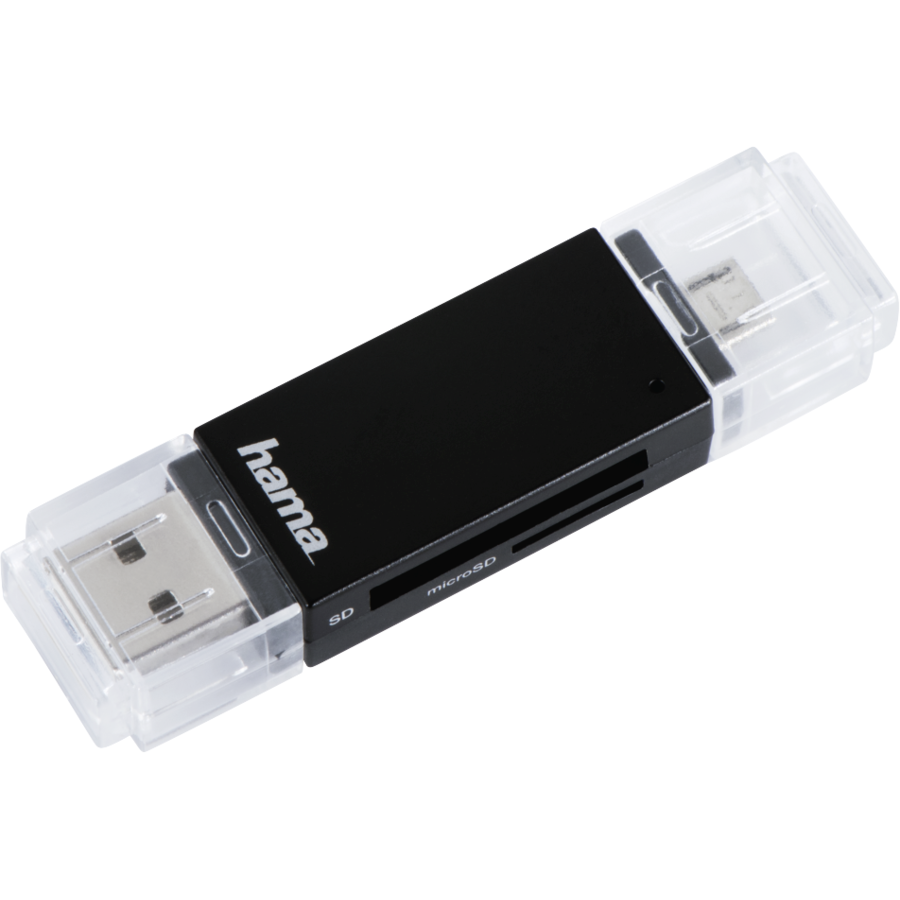 Cititor de carduri OTG USB 2.0 Basic SD/microSD Negru