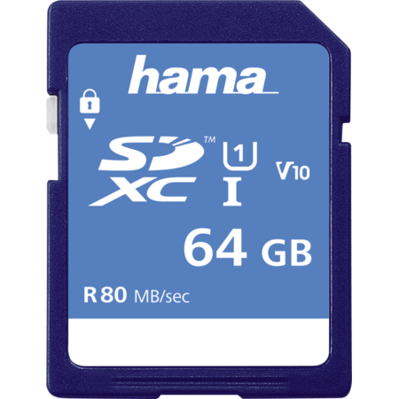 Card de memorie Hama SDXC 64GB clasa 10 UHS-I 80MB/s