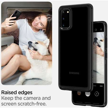 Husa Spigen Ultra Hybrid compatibila cu Samsung Galaxy S20 Plus Matte Black