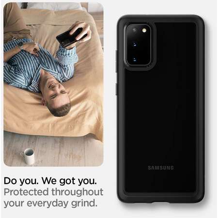 Husa Spigen Ultra Hybrid compatibila cu Samsung Galaxy S20 Plus Matte Black