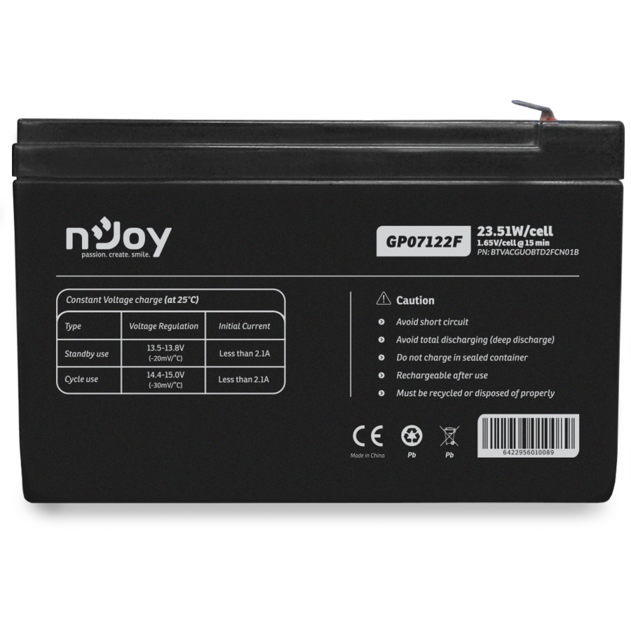 GP07122F 12V Negru