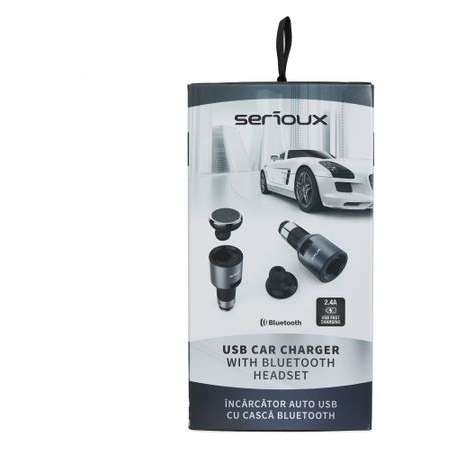Incarcator auto Serioux SRXS-CC01 Bluetooth USB Handsfree 2.4A Negru