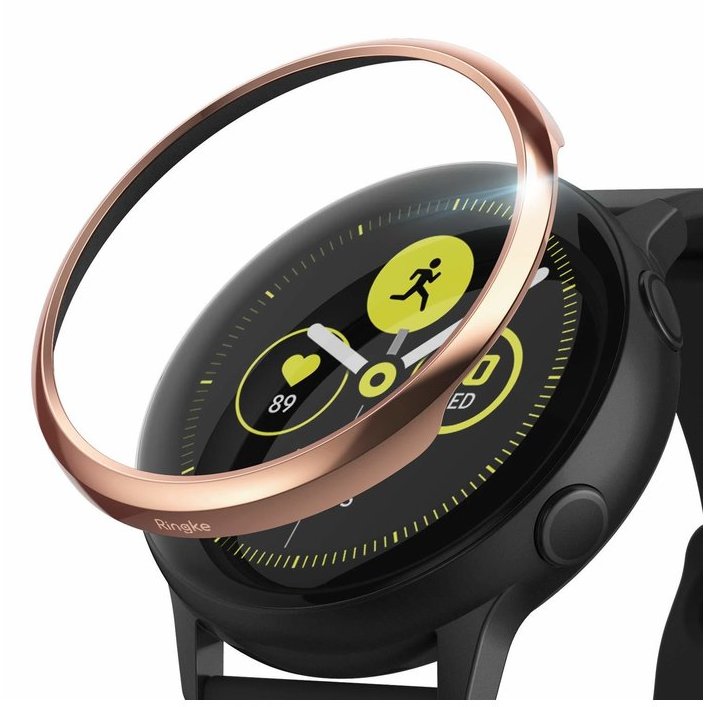 Rama ornamentala otel inoxidabil Rose Gold pentru Samsung Galaxy Watch Active