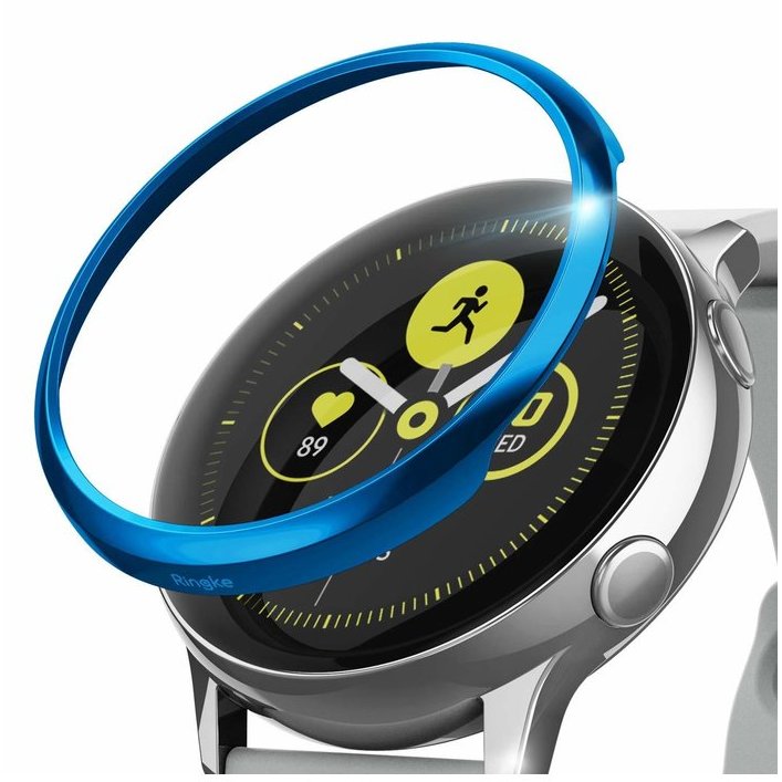 Rama ornamentala otel inoxidabil Albastru pentru Samsung Galaxy Watch Active
