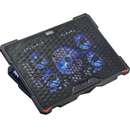 Cooler laptop Serioux SRXNCP035 10-17.3" 5 ventilatoare USB Negru