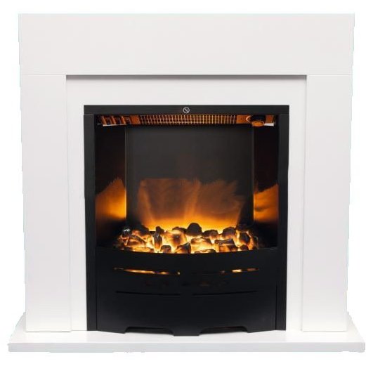 Semineu electric 2 trepte incalzire 750w/1500w Termostat MDF Alb