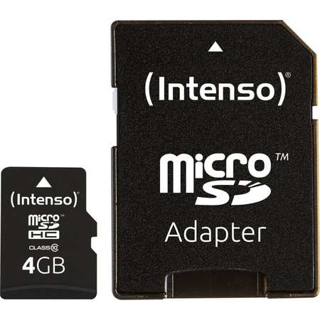 Card de memorie Intenso 4GB Micro SDHC Clasa 10 + Adaptor SD