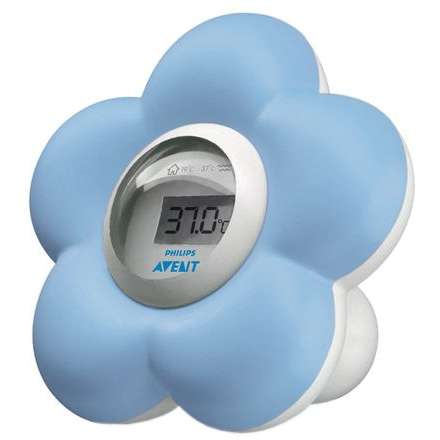 Termometru digital Philips-Avent SCH550/20 pentru baie si camera Albastru