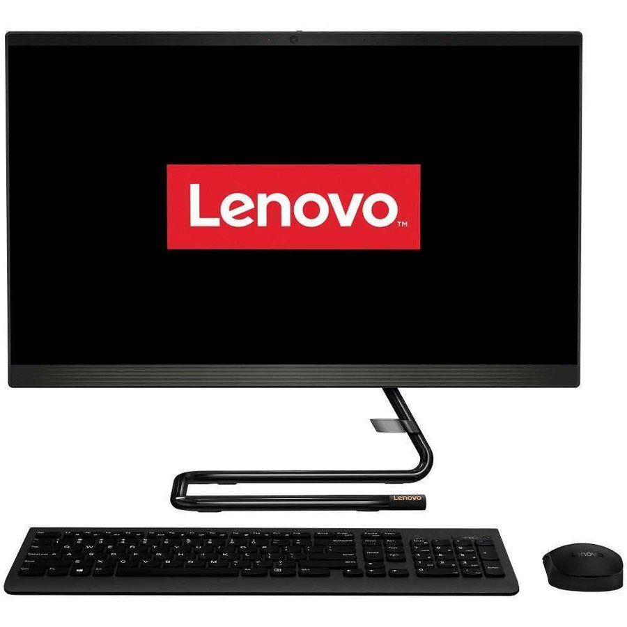 Sistem All in One IdeaCentre A340-22IWL 21.5 inch FHD Intel Core i5-10210U 8GB DDR4 1TB HDD 128GB SSD Negru