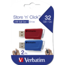 Store' n Click 2x32GB USB 3.2 Red Blue